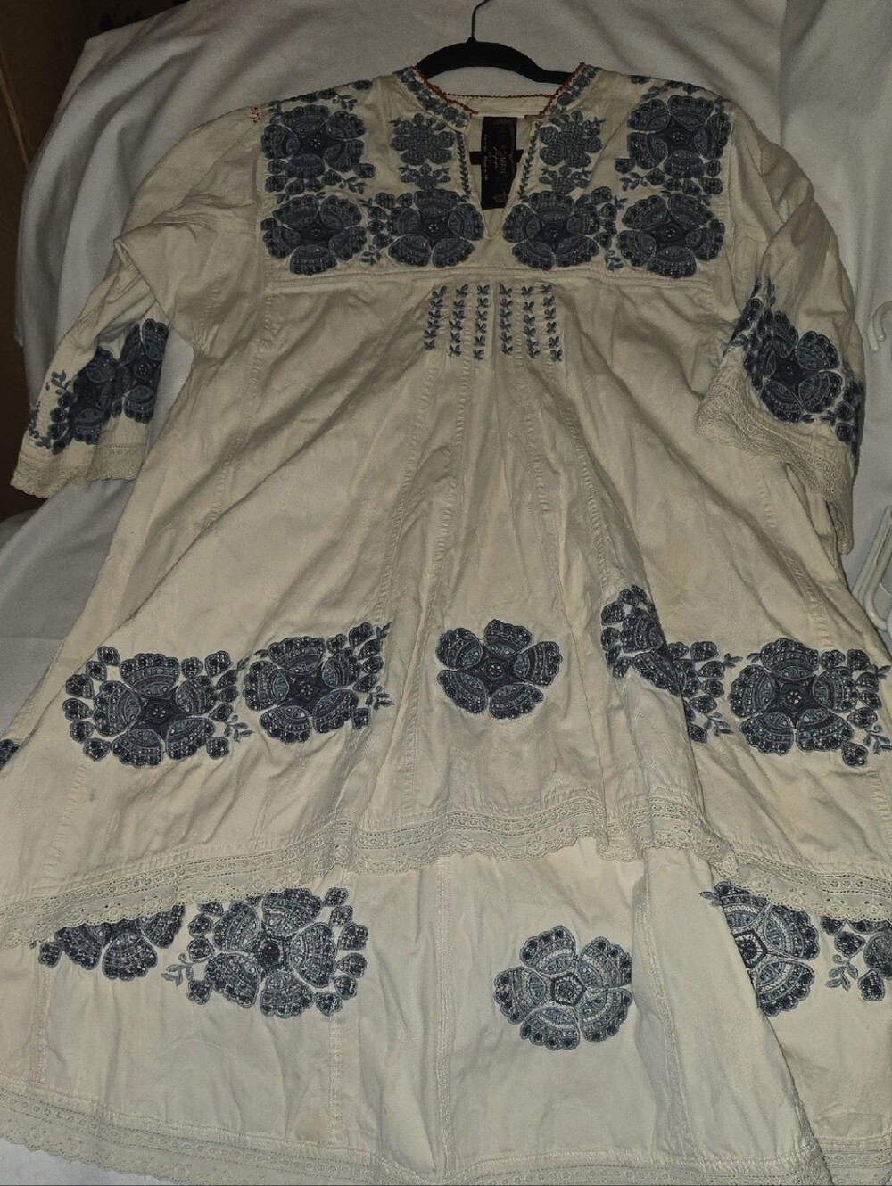 Free People New Romantics Doll Face Embroidered Dress.